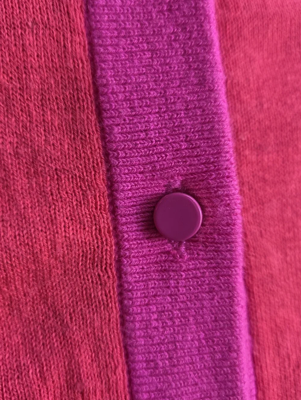 Kate Spade New York Coral & Hot Pink Button Front Cardigan Sweater Size S